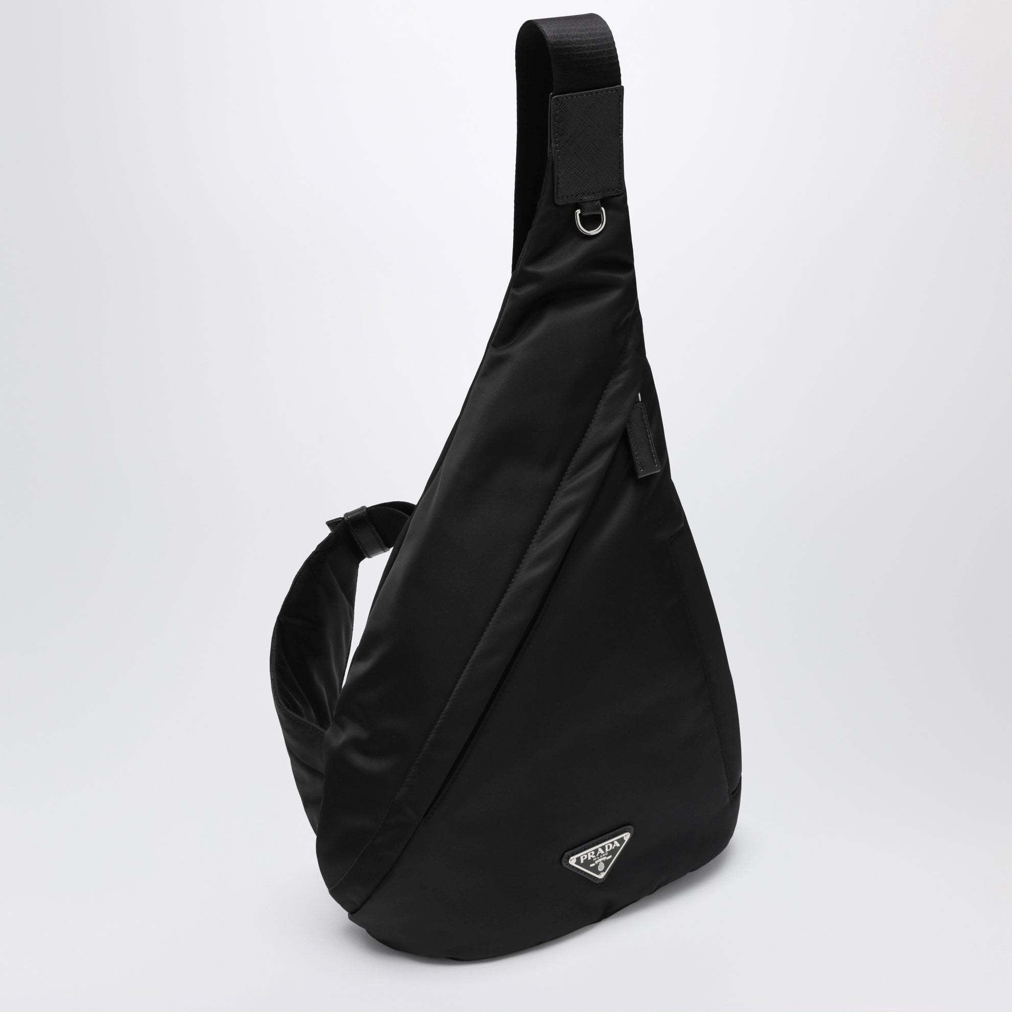Zaino in Re-Nylon e pelle nero