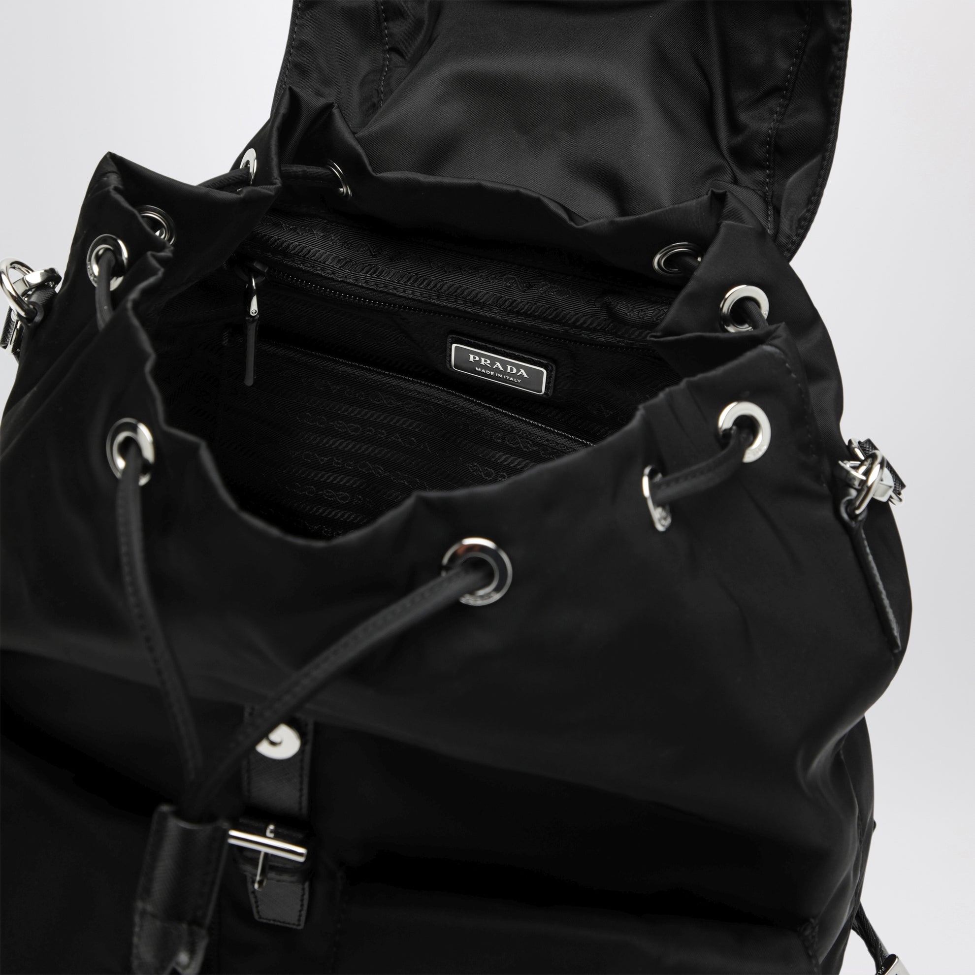 Large black Re-Nylon backpack