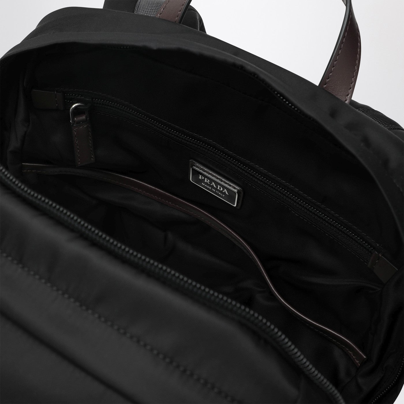 Speedrock backpack in black Re-Nylon and leather