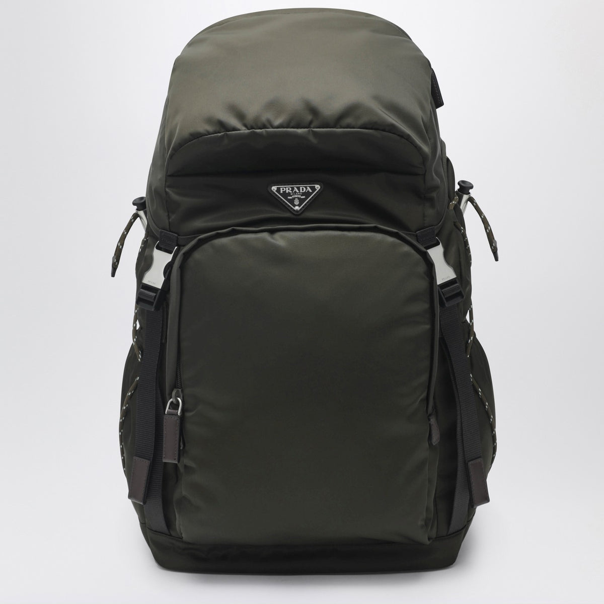 camouflage saffiano leather backpack Prada Camouflage Re-Nylon and leather Speedrock backpack