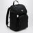 Black Re-Nylon backpack with snap fastener