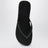 Sandales tongs noires en cuir brossé