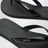 Sandales tongs noires en cuir brossé