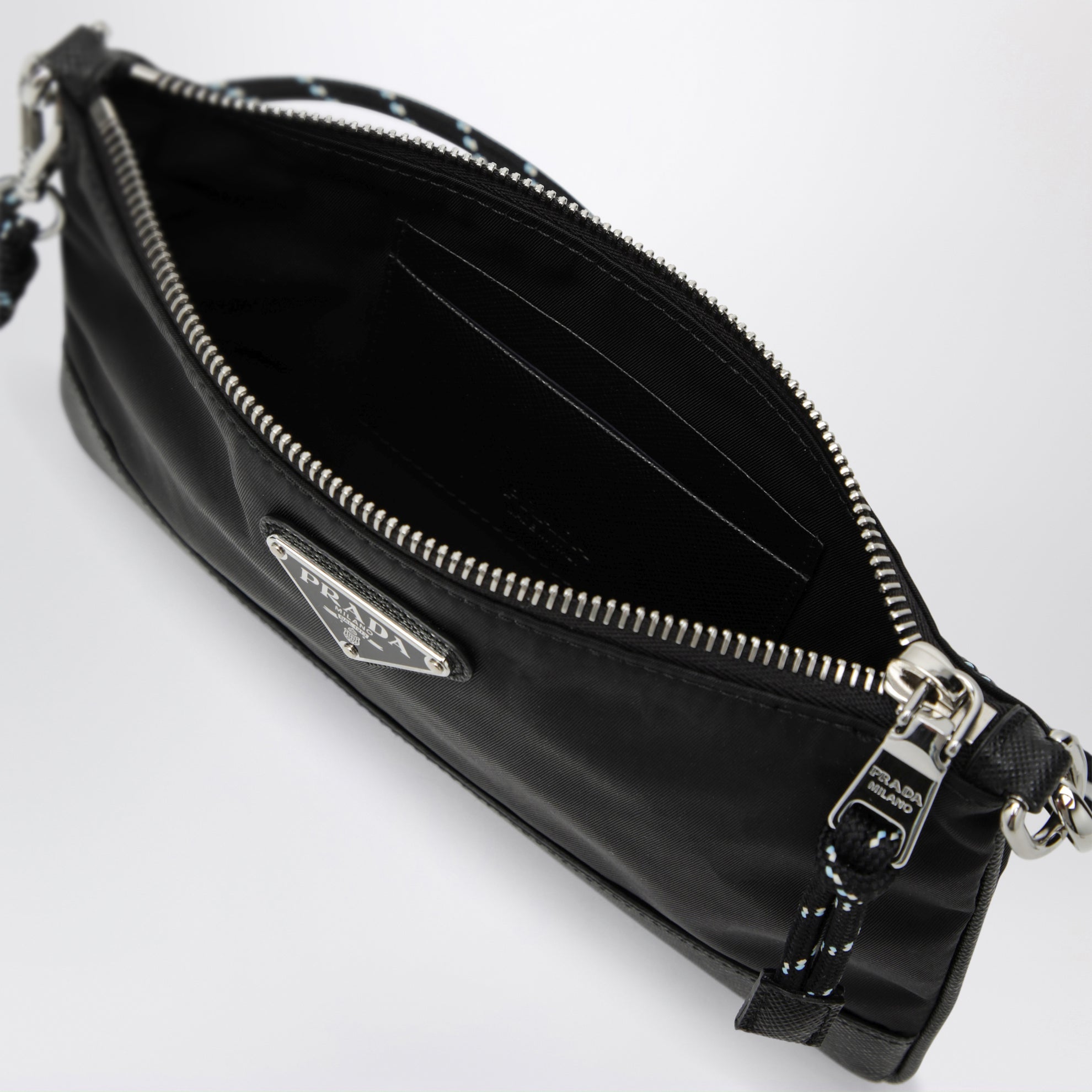 Prada Speedrock smartphone holder in black Re-Nylon