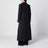Charcoal grey long asymmetric coat