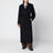 Dark navy blue double-breasted wool coat