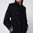 Dark navy blue double-breasted wool coat