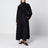 Black wool wrap coat