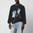 T-shirt noir délavé en coton avec détails distressed