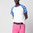 T-shirt blanc/bleu à motif étoiles
