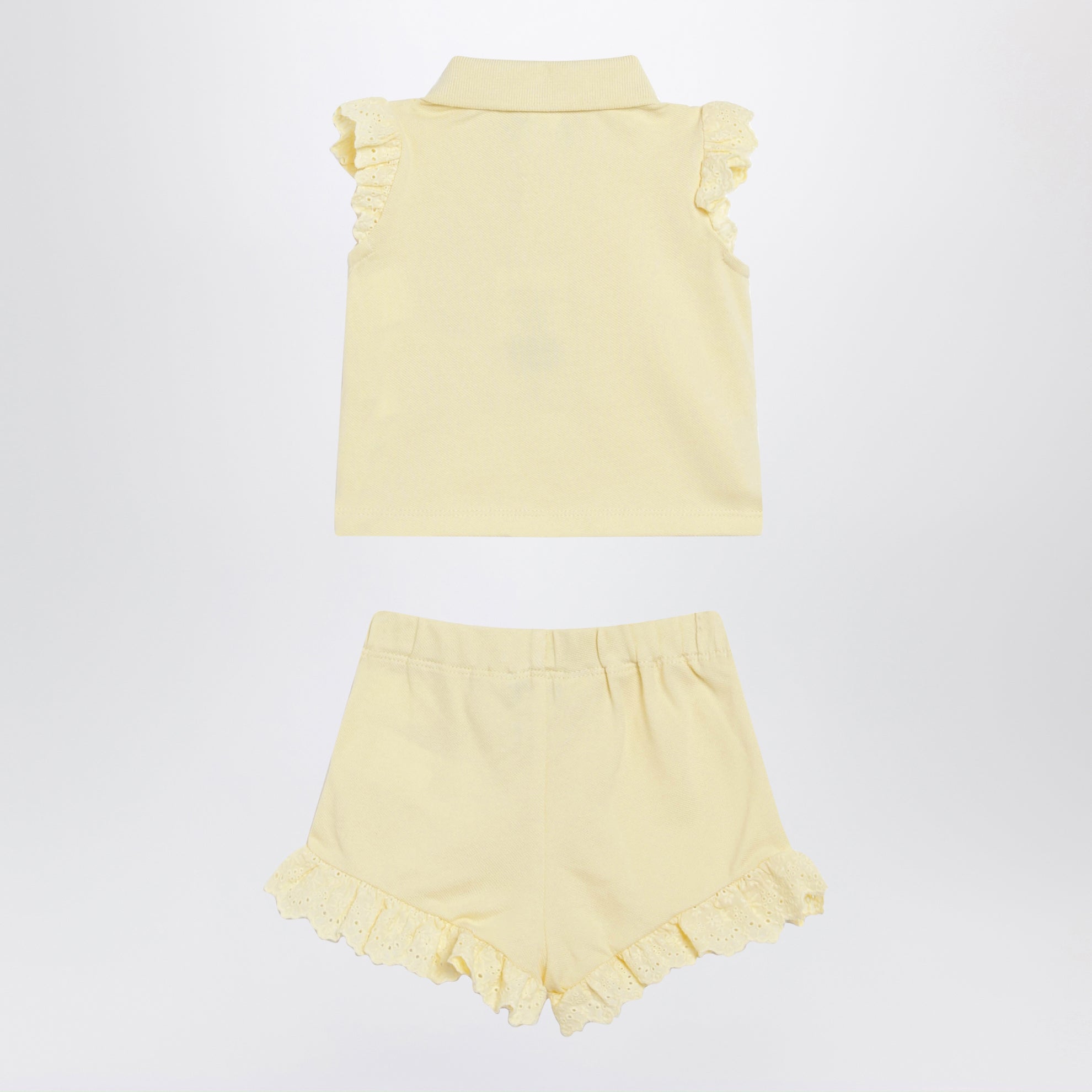 Ensemble deux pièces jaune clair en coton