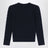 Navy blue cotton cable-knit jumper
