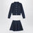Completo due pezzi blu navy in cotone