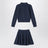 Completo due pezzi blu navy in cotone