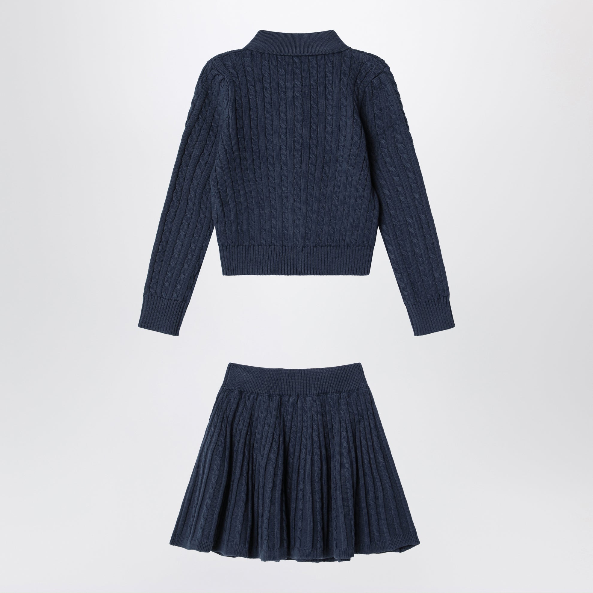 Completo due pezzi blu navy in cotone