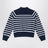 Marineblaues Sweatshirt mit weißen Streifen