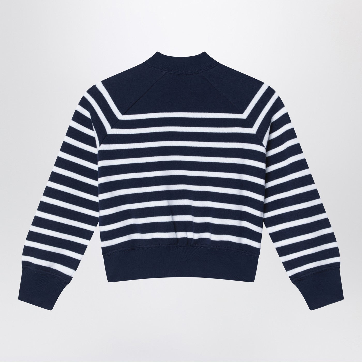 Felpa blu navy a righe bianche