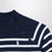 Felpa blu navy a righe bianche