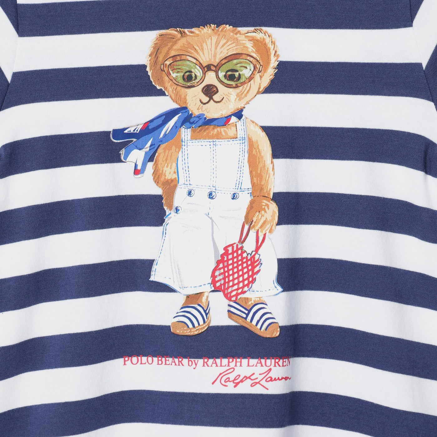 Abito Polo Bear a righe blu navy/bianco