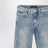 Blue washed-effect jeans