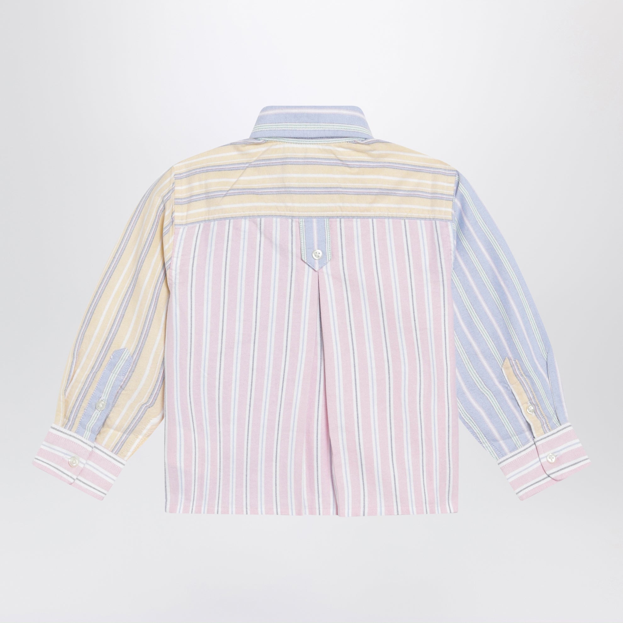 Color-block striped shirt
