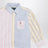 Color-block striped shirt