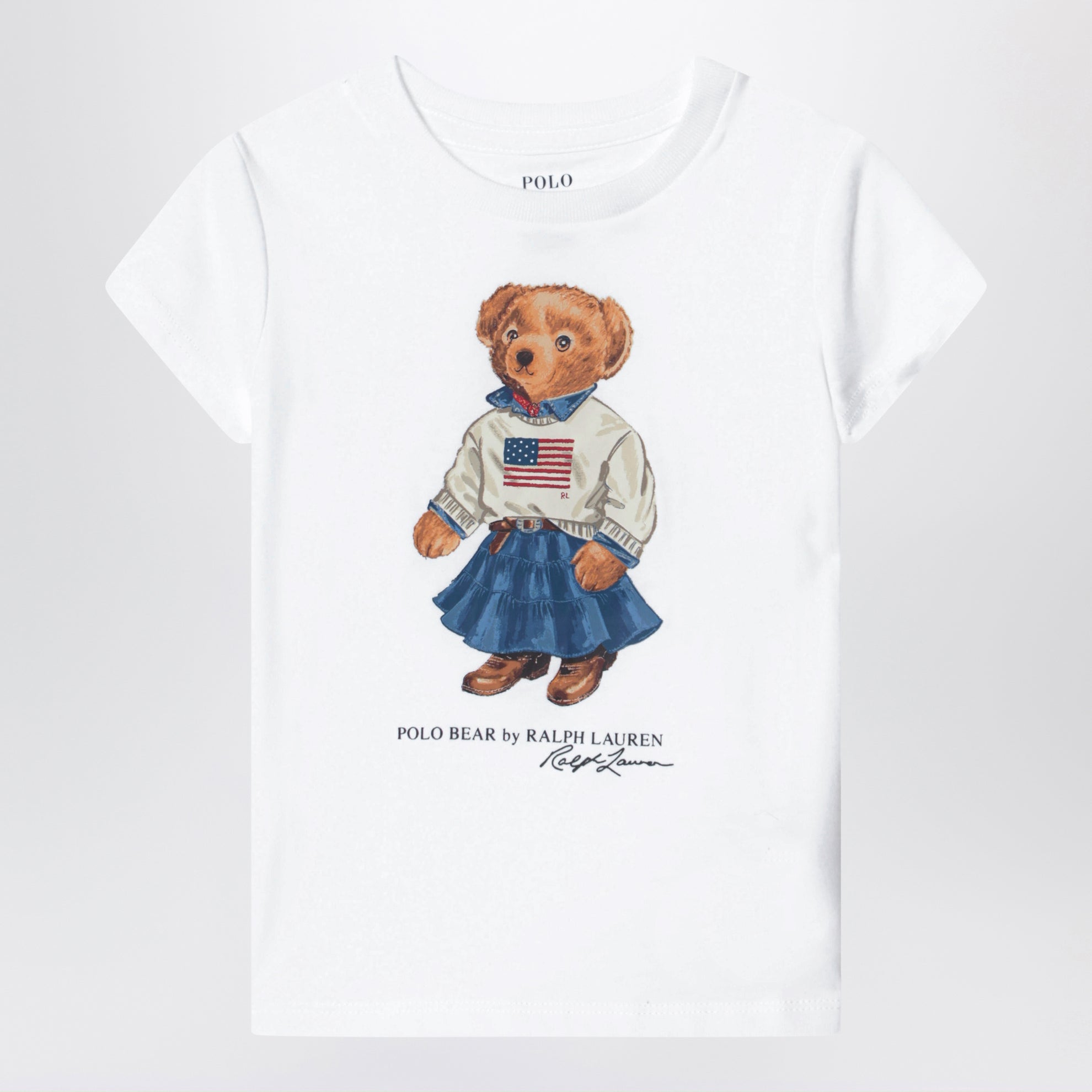 White cotton Polo Bear T-shirt