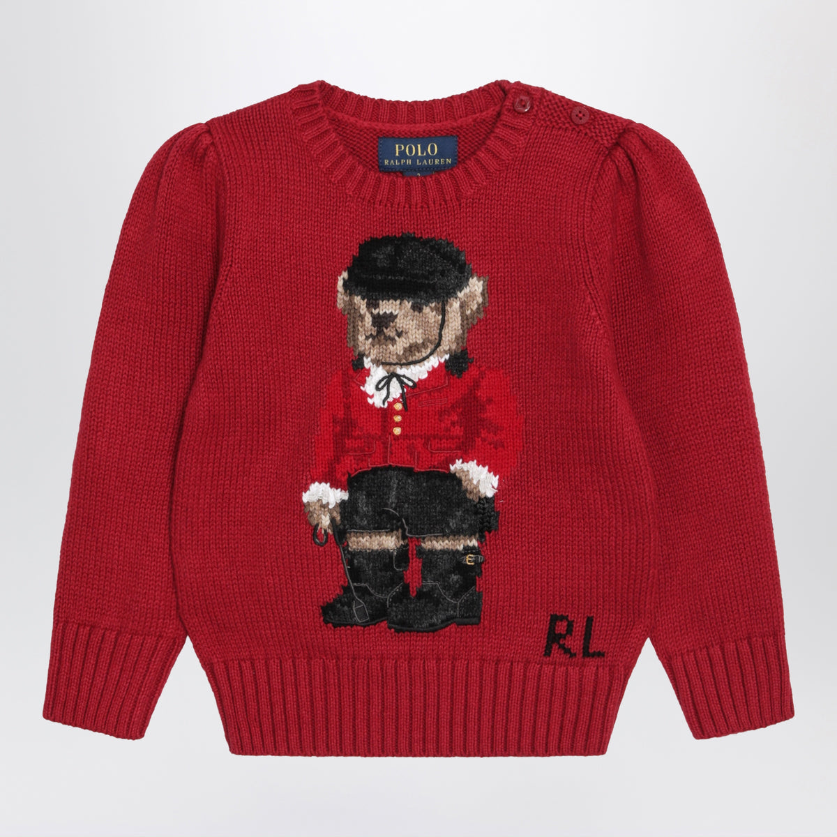 Pull Polo Bear rouge en coton