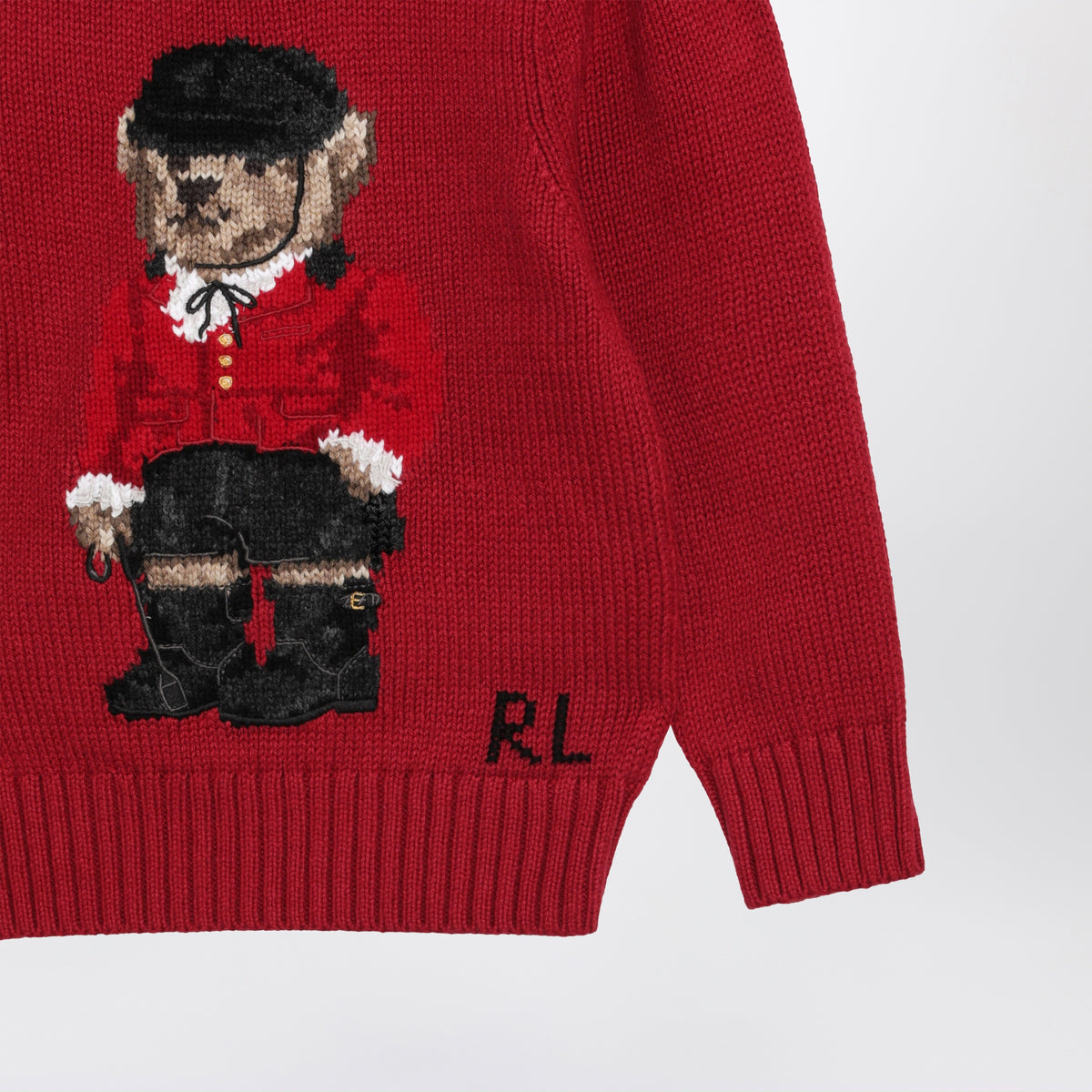 Pull Polo Bear rouge en coton