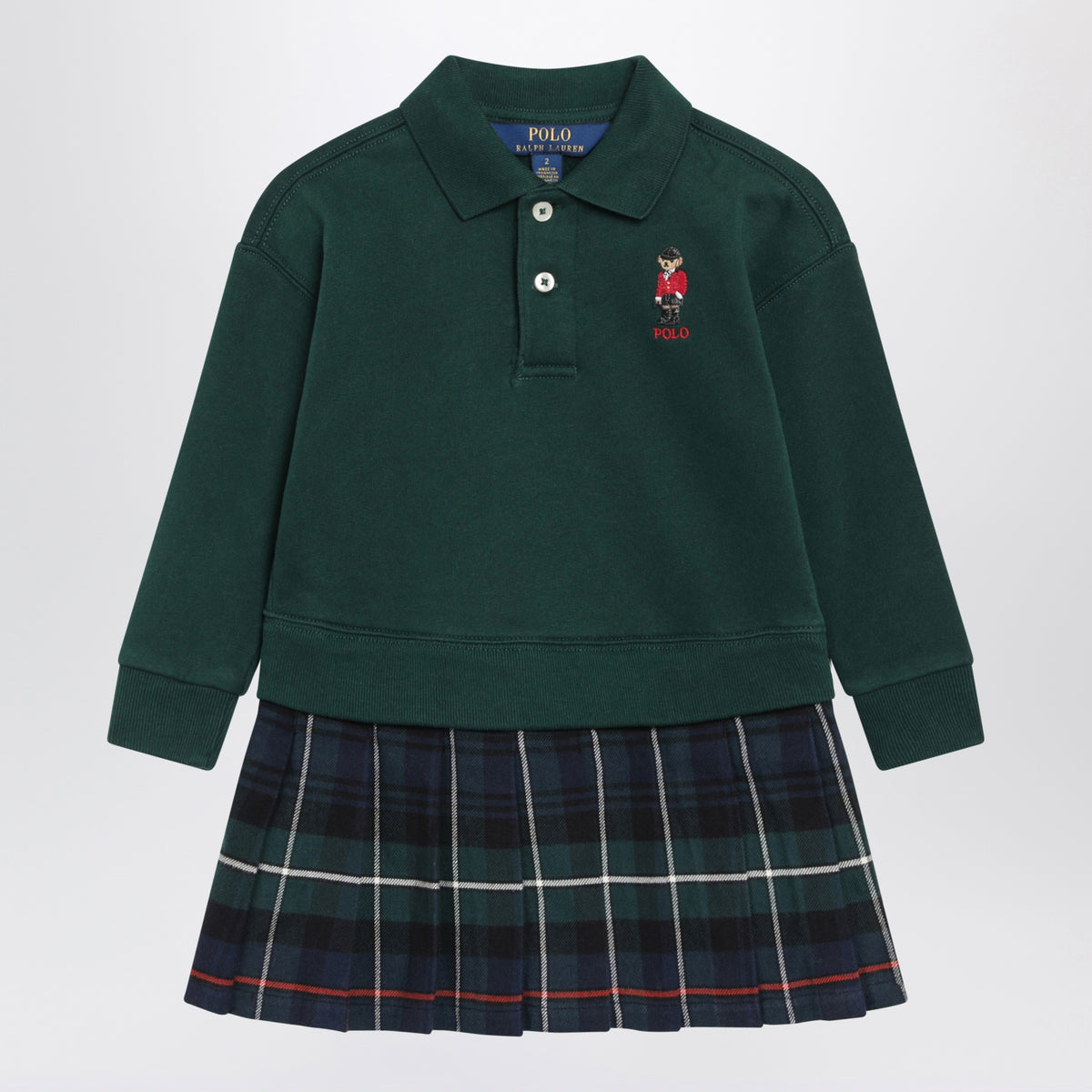 Polo Bear Sweatshirt-Kleid mit Faltenrock