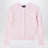 Rosa Baumwoll-Cardigan mit feinem Zopfmuster