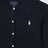 Navy blue fine cable-knit cotton cardigan
