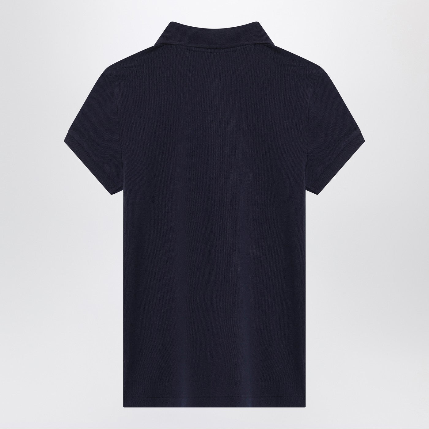 Polo blu navy in cotone con ricamo logo