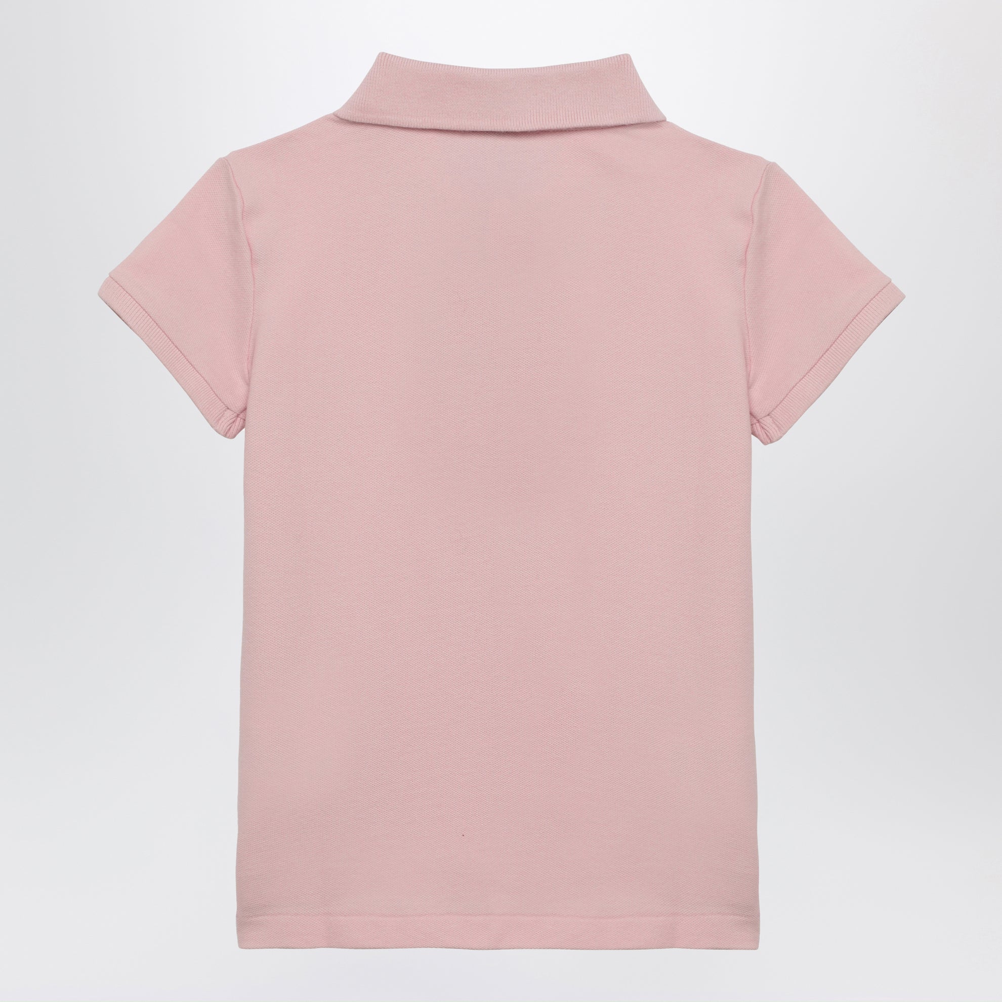 Polo rosa in cotone con logo