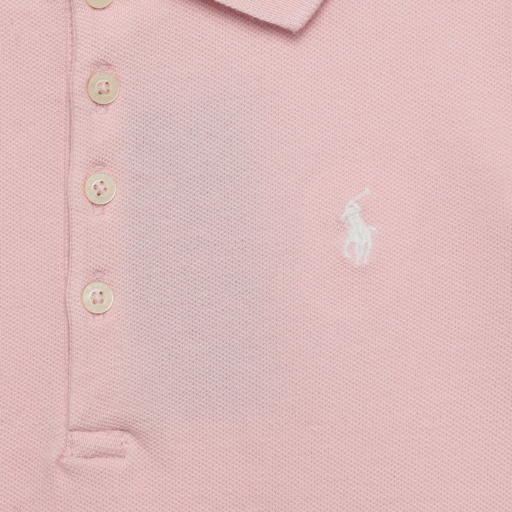 Polo rosa in cotone con logo