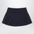Navy pleated skirt with buttons
