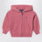 Sweat zippé rose en coton