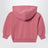 Sweat zippé rose en coton