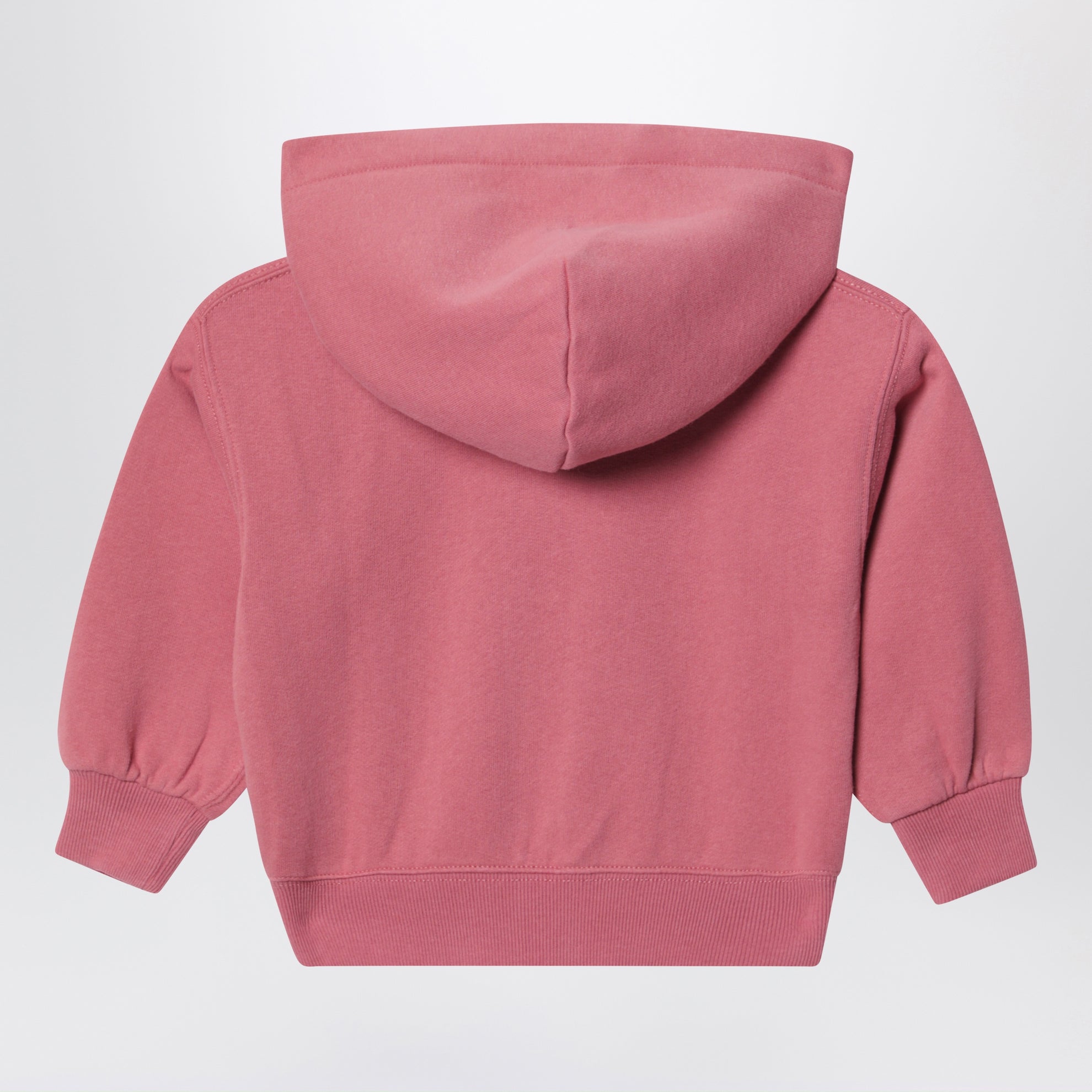 Sweat zippé rose en coton