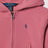 Sweat zippé rose en coton