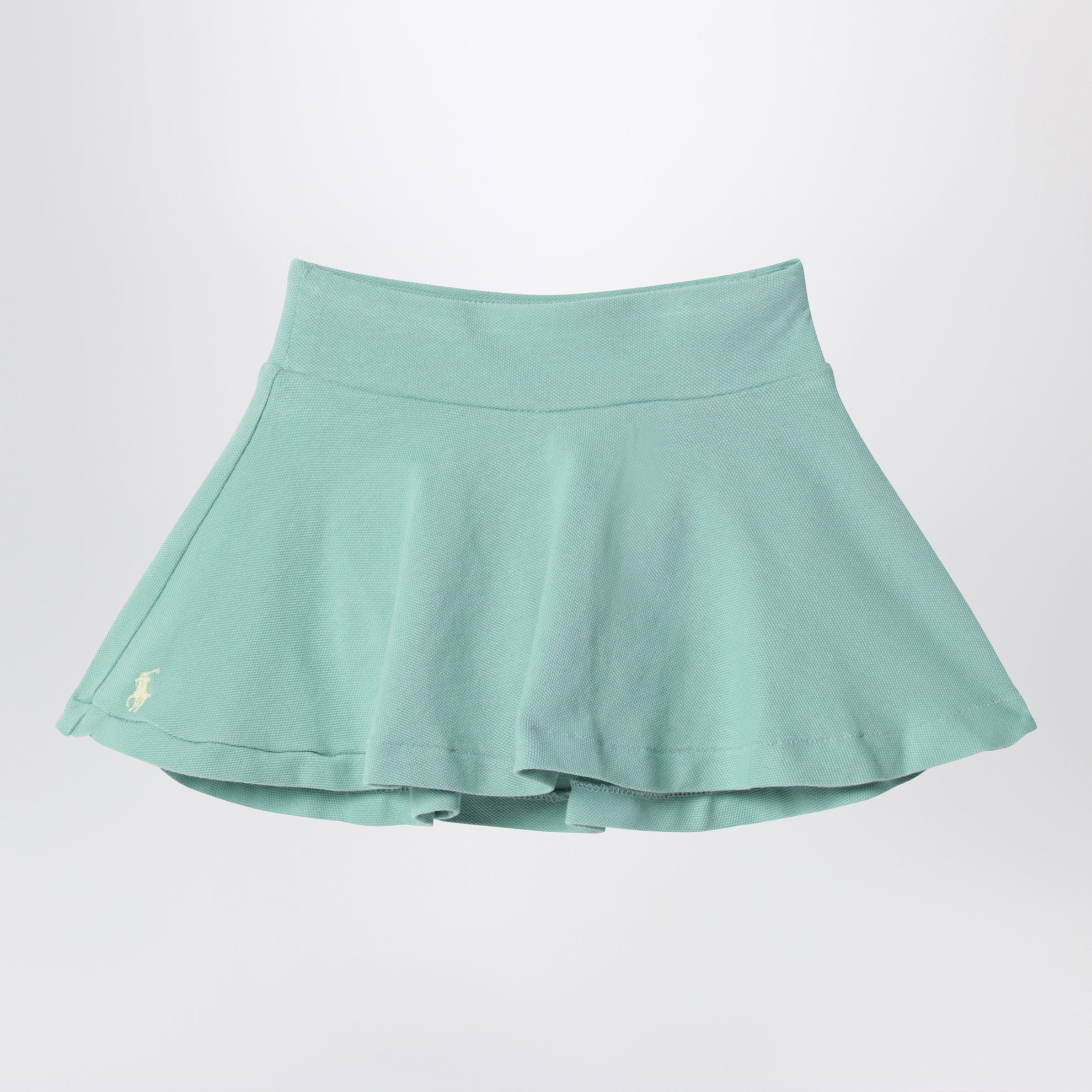 Aquamarine cotton mini skirt