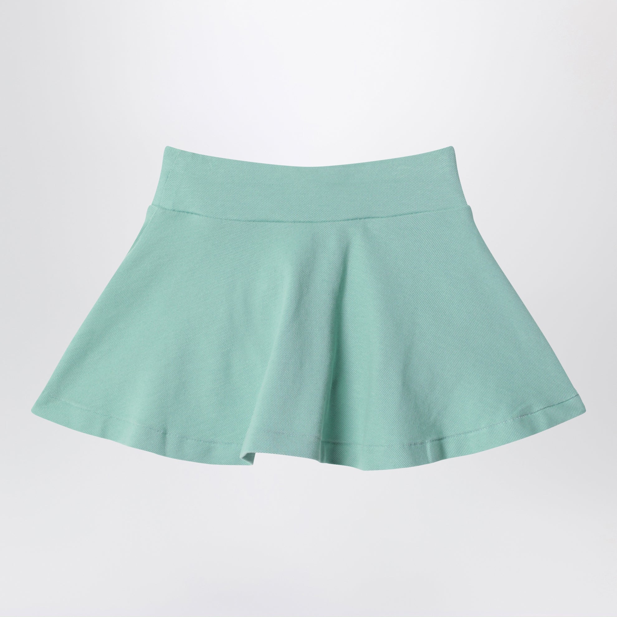 Aquamarine cotton mini skirt