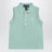 Aquamarine sleeveless cotton polo