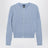 Light blue cable-knit cotton cardigan