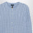 Cardigan azzurro a trecce in cotone