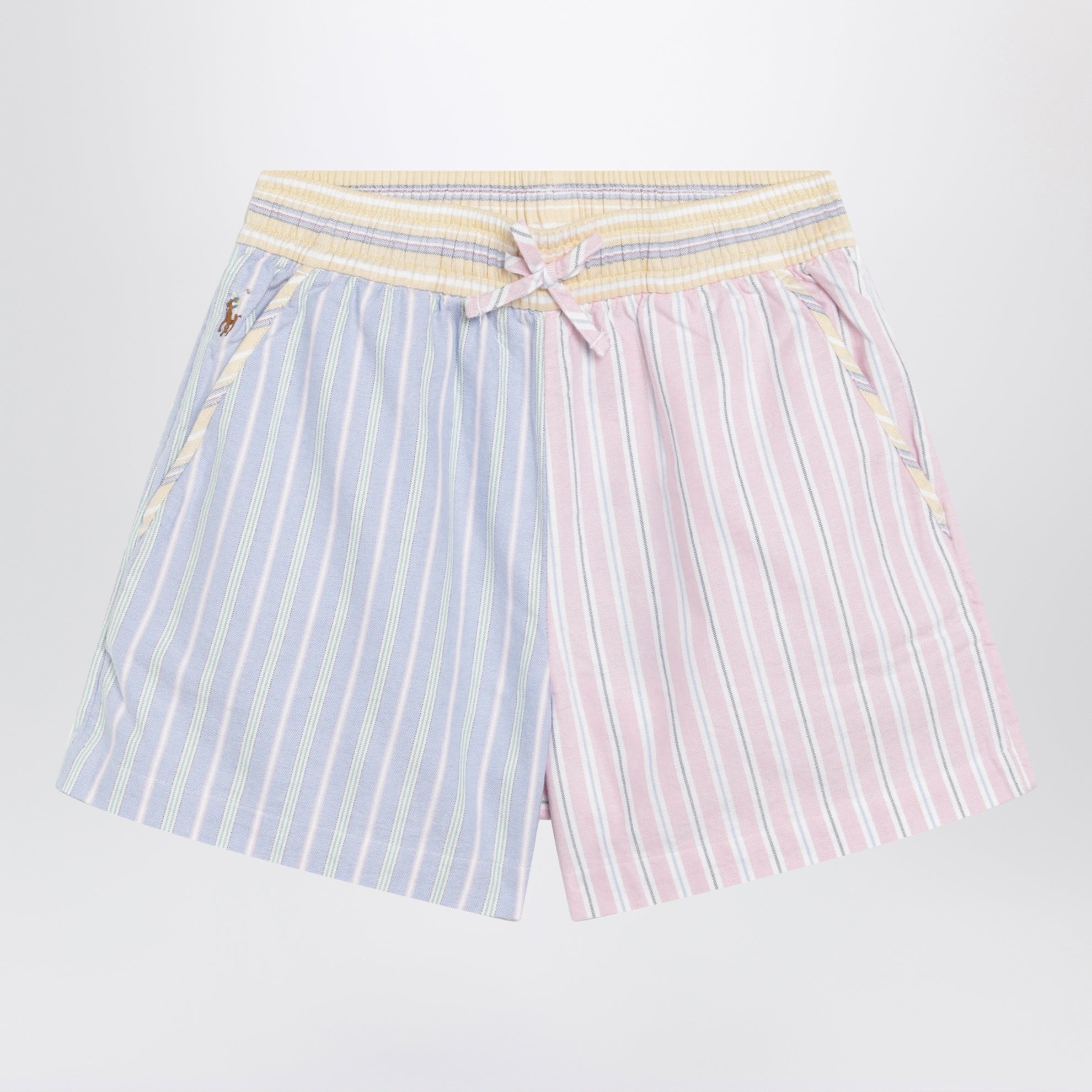 Short à rayures color-block
