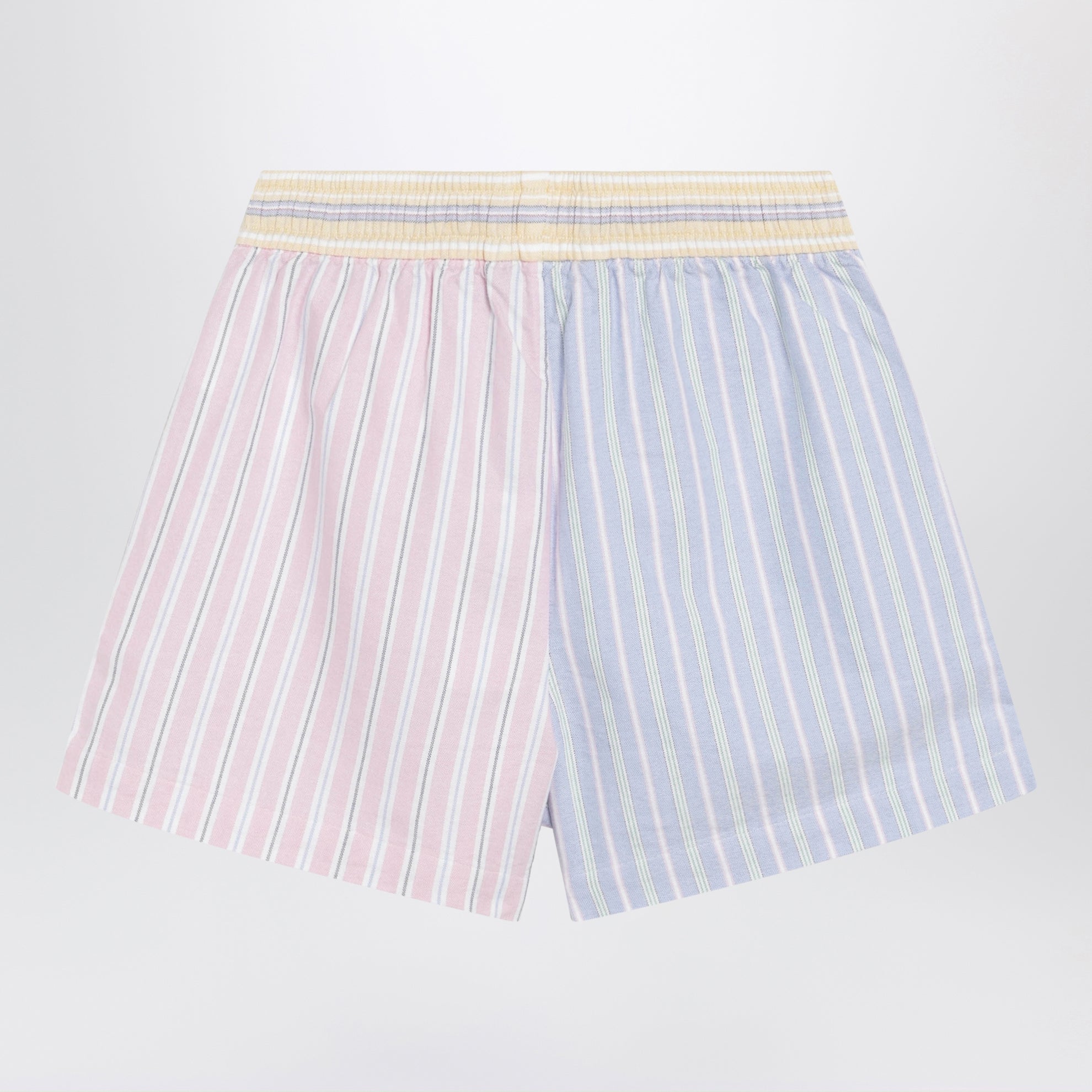 Short à rayures color-block