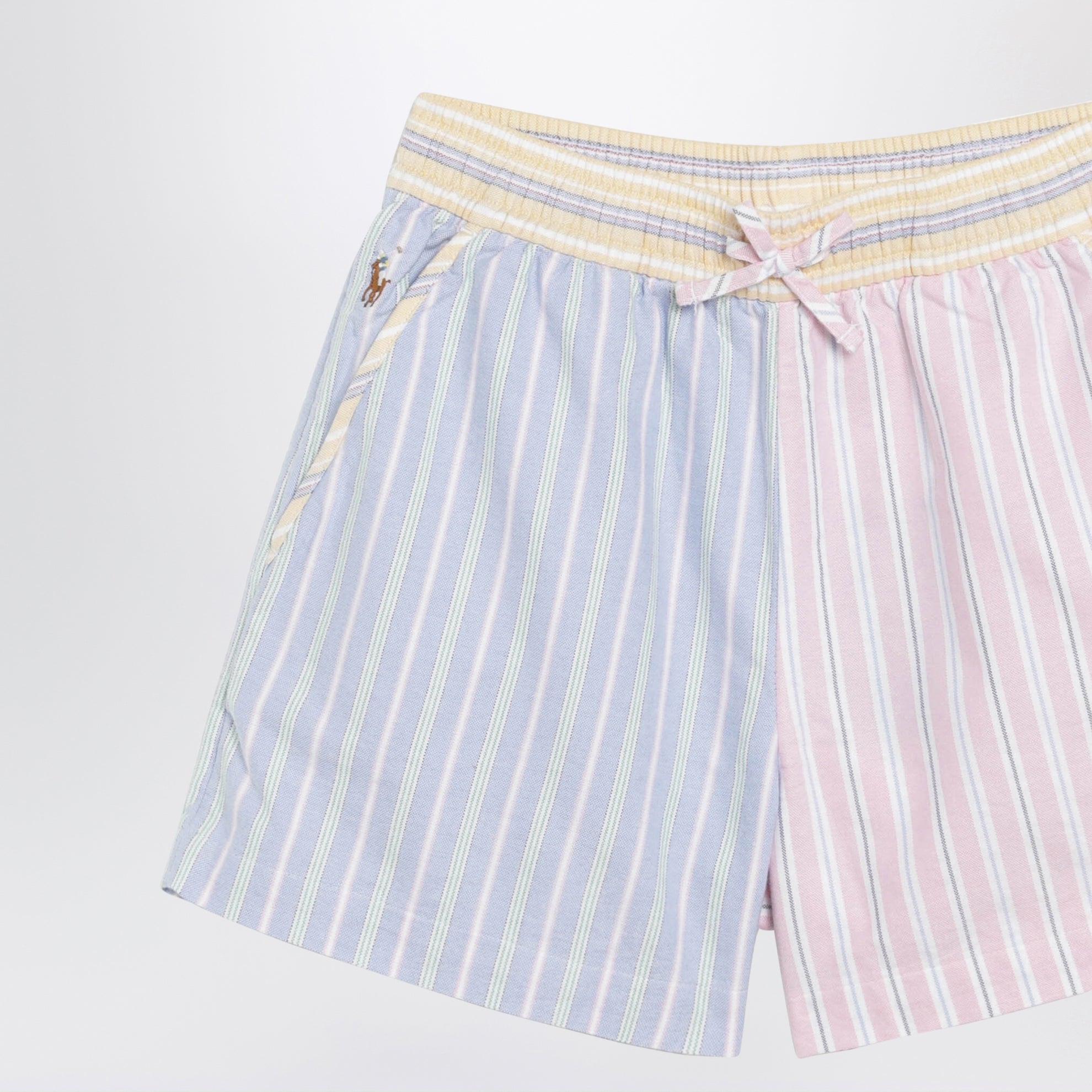 Short à rayures color-block