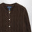 Cardigan a trecce marrone in cotone
