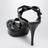 Sandali Tribute con plateau in pelle verniciata nera